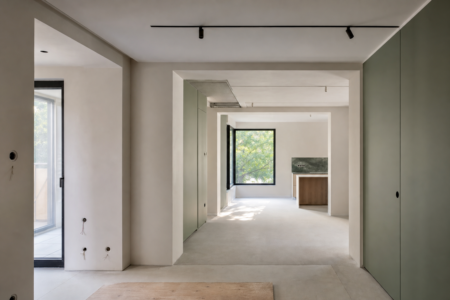 Modern interior undergoing professional renovation