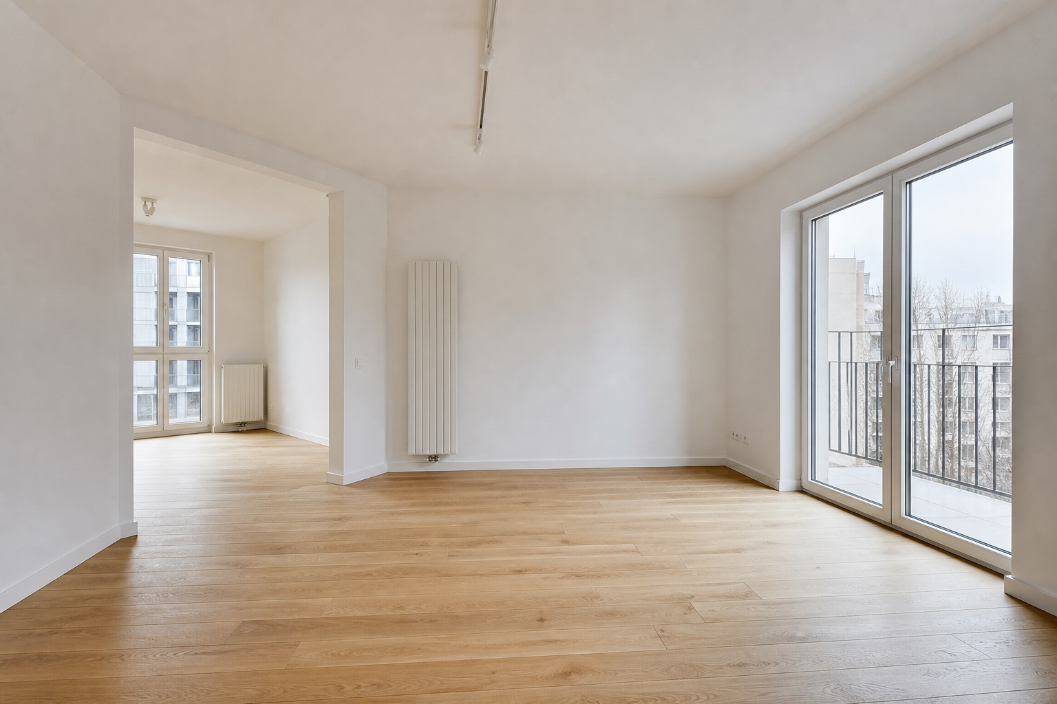Completed renovated living room ready for final client handover