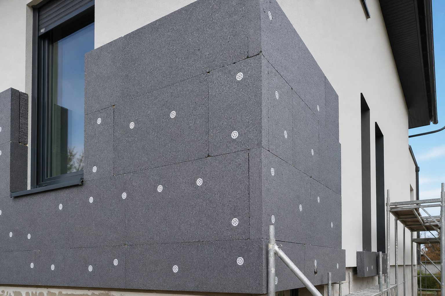 External thermal insulation boards on building facade